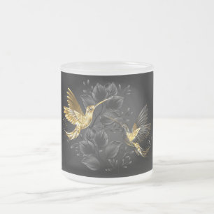 Tasse Givré Colibri noir et or