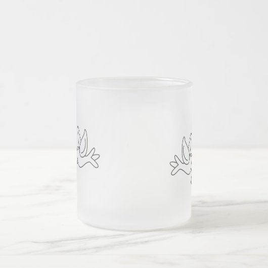 Tasse Givré Colombes de mariage avec des anneaux (Centre)