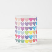 Tasse Givré Colorful Rainbow Hearts Pattern (Centre)