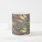 Tasse Givré Conception Abstraite des fleurs fractales. (Devant gauche)