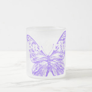 Tasse Givré conception artistique de papillon mignonne