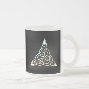 Tasse Givré Conception celtique de noeud de spirales noires