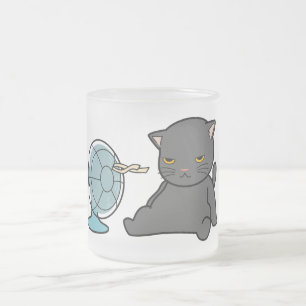 Tasse Givré conception de chats d'été devant ventilateur con