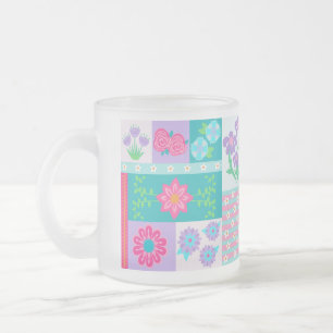Tasse Givré Conception de fleurs vibrantes en fleurs