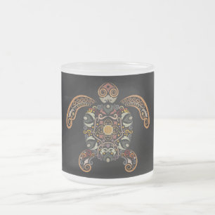 Tasse Givré Conception de tortue vintage colorée