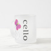 Tasse Givré Conception mignonne de musique de papillon de (Devant gauche)