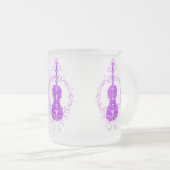 Tasse Givré Conception pourpre complexe de violon (Devant droit)