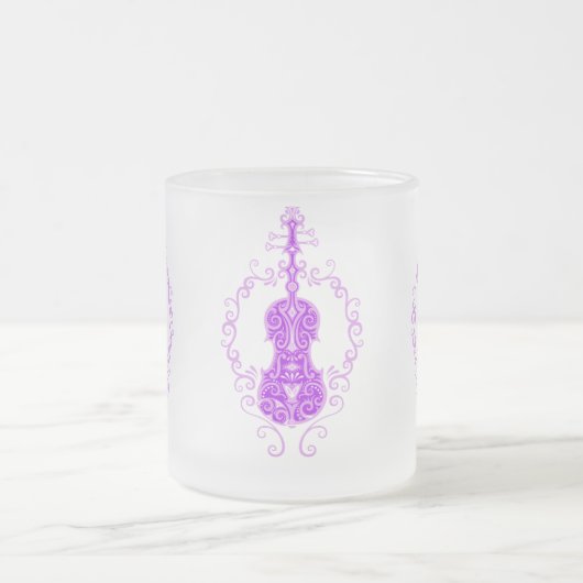 Tasse Givré Conception pourpre complexe de violon (Centre)