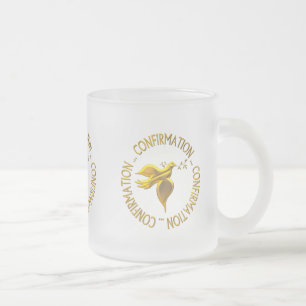 Tasse Givré Confirmation en or et Holy Spirit