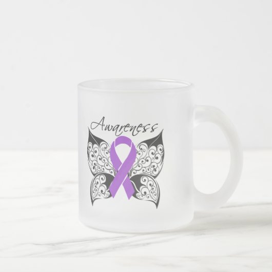 Tasse Givré Conscience de papillon de tatouage - Cancer (Droit)