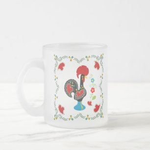 Tasse Givré Coq traditionnel du Portugal en noir