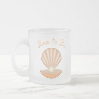 Tasse Givré Coquille d'huître et Perle Maman future genre neut