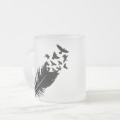 Tasse Givré Corbeau, plumes noires (Devant gauche)