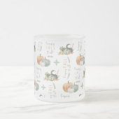 TASSE GIVRÉ COULEUR D'EAU CITROUILLES ET GOURDS (Centre)