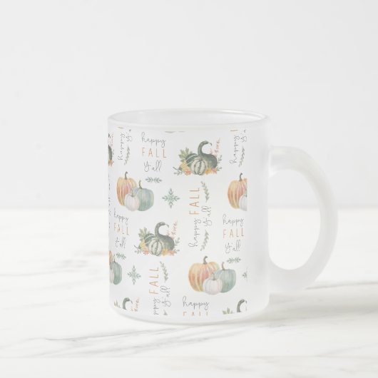 TASSE GIVRÉ COULEUR D'EAU CITROUILLES ET GOURDS (Droit)