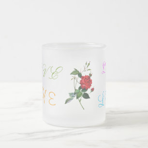 Tasse Givré Coupe d'amour de rose rouge