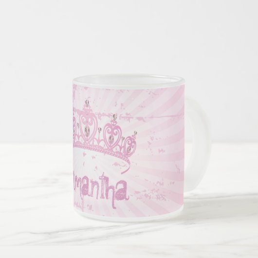 Tasse Givré Coupe de café en pâte de verre glacée princesse ro (Devant droit)