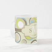 Tasse Givré Coupe de café en verre dépoli du cercle rétro des (Devant gauche)