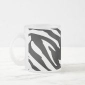 Tasse Givré Coupe de café en verre givrée Zebra noir et blanc (Gauche)