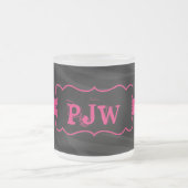 Tasse Givré Coupe de café en verre glacé noir Zebra Patte (Centre)