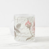 Tasse Givré Coupe rose en verre rose (Devant gauche)