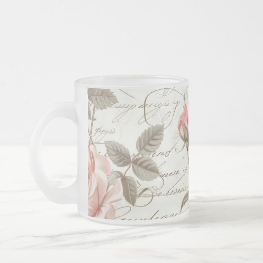 Tasse Givré Coupe rose en verre rose (Gauche)