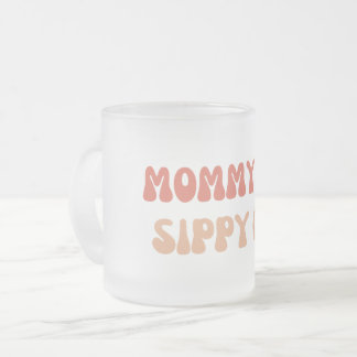 Tasse Givré Coupe Sippy de maman - Étiquettes de vin amusants 