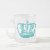 Tasse Givré Couronne vintage bleue d'Aqua Girly (Gauche)