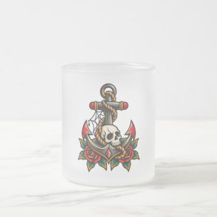 Tasse Givré Crâne et Ancre