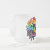 Tasse Givré Crâne multicolore vibrant (Devant gauche)
