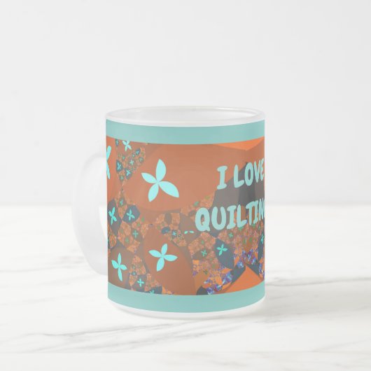 Tasse Givré Crazy Quilt Conception Abstraite Fractale (Devant gauche)