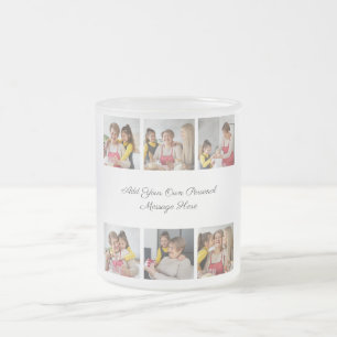 Tasse Givré Créez votre propre collage de 6 photos Ajoutez vot