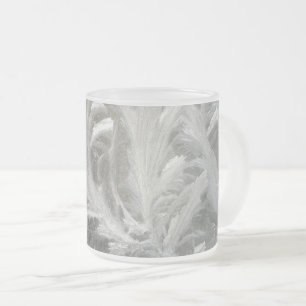 Tasse Givré Cristaux blancs gris givre d'hiver