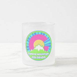 Tasse Givré Cuivre Mtn Colorado neon montagnes givré muqueuse