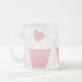 Tasse Givré Cupcake rose avec coeur (Gauche)
