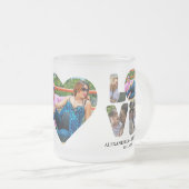 Tasse Givré Custom modern love 4 photo collage pour couples (Devant droit)