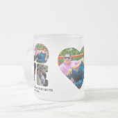 Tasse Givré Custom modern love 4 photo collage pour couples (Devant gauche)