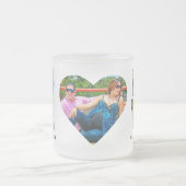 Tasse Givré Custom modern love 4 photo collage pour couples (Centre)