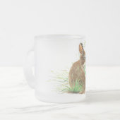 Tasse Givré Customisez ce Curious Rabbit, Aquarelle Animal (Devant gauche)