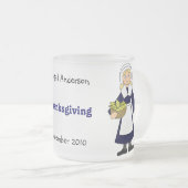 Tasse Givré Customisez-moi — Pèlerin d'action de grâce (fille) (Devant droit)
