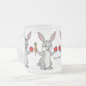 Tasse Givré Cute bunny rabbit with vegetables (Devant gauche)