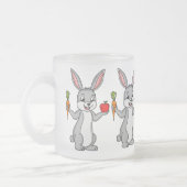 Tasse Givré Cute bunny rabbit with vegetables (Gauche)