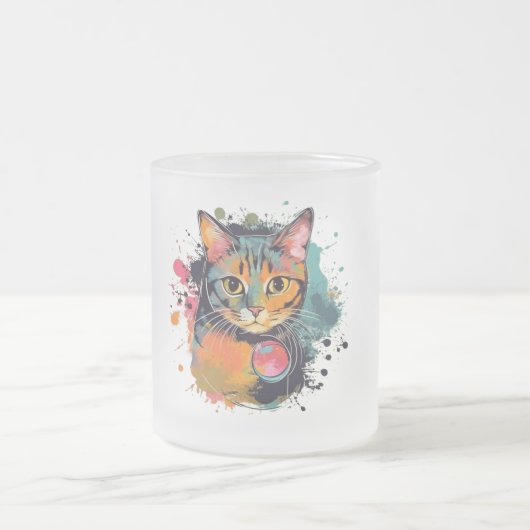 Tasse Givré cute cat design (Centre)