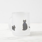 Tasse Givré Cute Chats Noirs Kitty (Devant gauche)