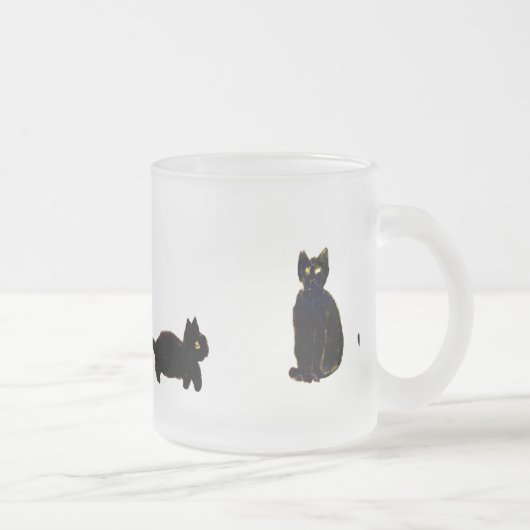 Tasse Givré Cute Chats Noirs Kitty (Droit)
