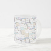Tasse Givré Cute Doodle Kitten Visages Motif (Devant droit)