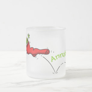 Tasse Givré Cute grenouille dans une chaussette rouge saut de 
