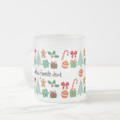 Tasse Givré Cute Personalized Christmas (Devant gauche)