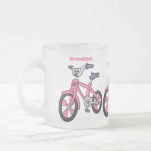 Tasse Givré Cute pink kids bicycle cartoon illustration