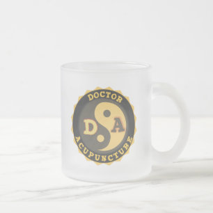 TASSE GIVRÉ DA LOGO YIN YANG LOTUS FLOWER DOCTEUR ACUPUNCTURE